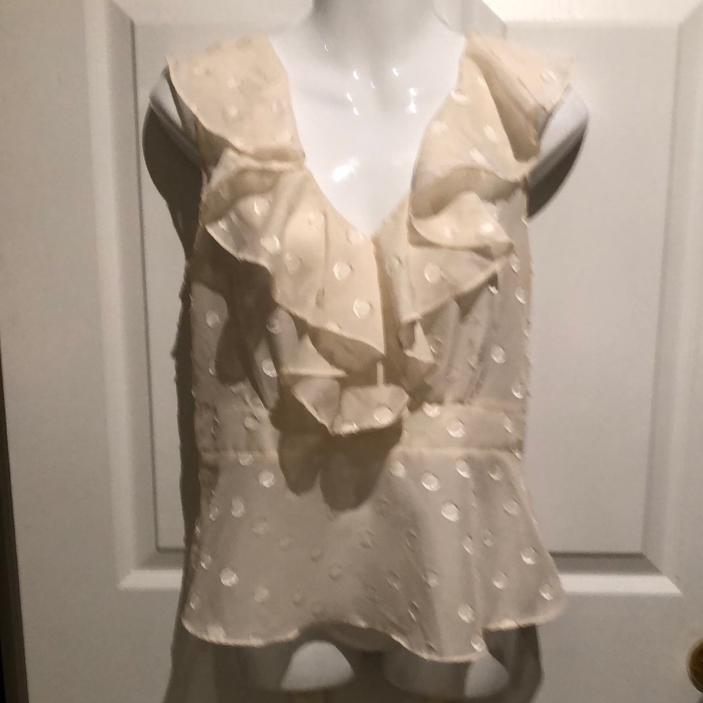 Elegant Cream Ruffle Top